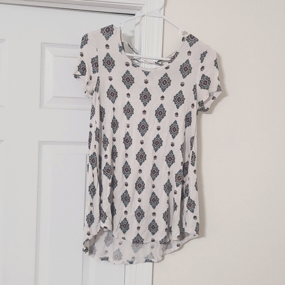 S Pink Rose Flowy Shirt